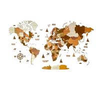 WoodLeo Wooden World Map 3D Art Large Wall Decor - Size (M, L, XL) Any Occasion Gift Idea - Wall Art For Home, Kitchen or Office (SIZE M, CALIFORNIA)