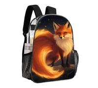 woodlogic Anime Fox Art Daypack Backpack Transparent Multipurpose Anti-Theft Shoulder Bag Big Capacity Gym Outdoor Hiking Backpack With Smooth Zippers