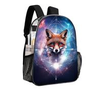 woodlogic Cool Galaxy Fox Backpack Lightweight Anti-Theft Multipurpose Shoulder Bag Large Capacity Travel Hiking Backpack Transparent Bag