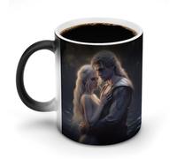 woodlogic Couple Standing in Water Color Changing Mugs Fantasy Ultra Realistic Heat Changing Ceramic Coffee Mug Novelty Tea Cup Funny Water Cup for Home Office 11OZ