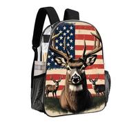 woodlogic Daypack Backpack Anti-Theft Multipurpose Large Capacity Carry On Bag - American Us Flag Hunting Camo Deer Traveling & Camping Backpack Transparent Bag