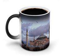 woodlogic Hagia Sophia Istanbul Turkiye Funny Ceramic Coffee Mug Cups Hot Changing Tea Cup for Birthday Men Women