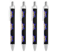 woodlogic Israel Star Flag Lion Retractable Ballpoint Pen Black Ink 0.5mm Fine Point Pens Office Supplies for Teacher Nurse