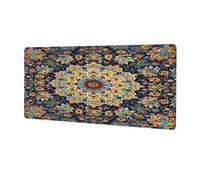 woodlogic Large Mouse Pad Mandala Flower Floor Mats Long Gaming Desk Mat Non-Slip Rubber Big Computer Keyboard Mousepad Waterproof Protector Laptop Pad for Gaming Office Gamer PC Mat 31.5 X 11.8 Inch