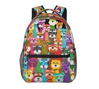 woodlogic Lightweight Backpack for Gym Travel Bicycle - Big Capacity Multipurpose Anti-Theft Carry On Bag, Colorful Oil Cute Schnauzer Dogs Art Travel Hiking Bag & Day Pack
