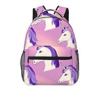 woodlogic Lightweight Backpack for Gym Travel Bicycle - Big Capacity Multipurpose Anti-Theft Carry On Bag, Magic Unicorn Art Travel Hiking Bag & Day Pack