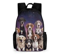 woodlogic Lightweight Backpack for Gym Travel Bicycle - Big Capacity Multipurpose Anti-Theft Carry On Bag, Cute Galaxy Dog Travel Hiking Bag & Day Pack