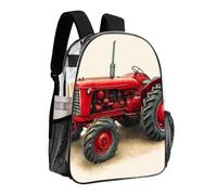 woodlogic Lightweight Backpack for Gym Travel Bicycle - Big Capacity Multipurpose Transparent Carry On Bag, Country Farm Red Tractor Travel Hiking Bag & Day Pack