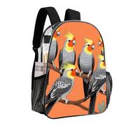 woodlogic Lightweight Backpack for Gym Travel Bicycle - Big Capacity Multipurpose Transparent Carry On Bag, On The Tree Orange Parrots Travel Hiking Bag & Day Pack