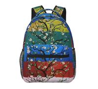 woodlogic Lightweight Daypack Backpack for Trekking Work Running - Big Capacity Multipurpose Anti-Theft Bookbag, Beautiful Apricot Flower Blossom Art Business Computer Bag