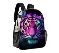 woodlogic Men Women Lightweight King Of The Tiger Butterfly Art Backpack Large Capacity Carry On Bag Transparent Bag for Sports Work Walking Cycling