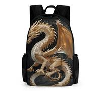 woodlogic Men & Women Polyester Cool Dragon King Backpack Large Capacity Bookbag With Smooth Zippers for Climbing Picnic Bicycle