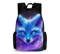 woodlogic Rucksack Multipurpose Anti-Theft Big Capacity Shoulder Bag - Purple Blue Fox Galaxy Starry Sky Travel Hiking & Camping Rucksack With Side Pockets