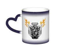 woodlogic Spitfire Engine Mug Ceramic Heat Sensitive Color Changing Mug Insulated Mug Novelty Unique Travel Mugs Home Mugs 11 OZ