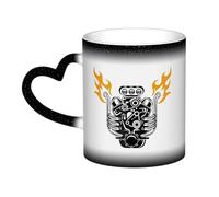 woodlogic Spitfire Engine Mug Ceramic Heat Sensitive Color Changing Mug Insulated Mug Novelty Unique Travel Mugs Home Mugs 11 OZ