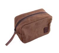 WOODLORE RAY MEARS Bushcraft Canvas Pouch, Canvas and Leather, Brown, 15x11x8 cm, 86g, 2 Pockets, YKK Zip Closure, Main Compartment with Internal Pocket