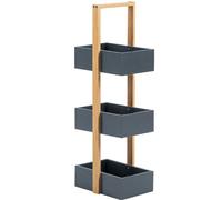 woodluv 3 Tier Robust Bathroom Bedroom Storage Caddy Unit, 25 (L) x 18.5 x 70 (H) cm