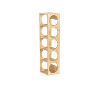 woodluv Bamboo Stackable Slimline Wine Rack, Free Standing, Horizontal Holder for Wine Bottles, Space-Saving, Durable, Wine Storage Solution - Natural