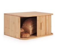 woodluv Bread Bin Countertop Bread Storage for Kitchen With Rolling Door, 28 x 40 x 20 cm (No Assembly Required)