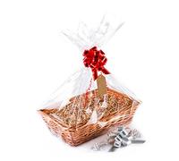 Woodluv Create Your Own Wicker Gift Hamper Basket Kit Use For Christmas Presents, Christening, Wedding, Baby Shower or Birthday Gift