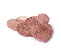Woodluv Eco Friendly 4 Natural Cedar Wood Clothes Moth Repellent Hearts (Chemical Free)