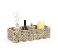 Woodluv Multipurpose Handwoven Seagrass Rectangular Storage Orgainser Tidy Basket