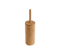 Woodluv Round Natural Bamboo Wood Toilet Brush & Holder