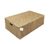 woodluv Seagrass Under Bed Handwoven Storage Box Chest Basket - Extra Large