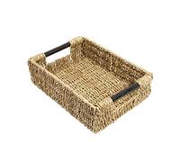 Woodluv Storage Baskets, Storage baskets for Shelves, Storage Box Organiser, Baskets to make hampers With Wood Handles, Medium