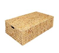 woodluv Water Hyacinth Under Bed Storage Box Chest Basket -Large