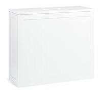 woodluv White Shaker Slimline MDF Multi-purpose Bathroom Storage Unit, 49.5cm x 16cm x 40cm