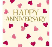 Woodmansterne Anniversary Card, Emma Bridgewater Love Hearts Design | Embossed Foil Finish, Eco-Friendly, Made in the UK