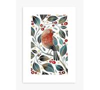 Woodmansterne Beautiful Greeting Card Bird Blank Foiled Design Birthday Card