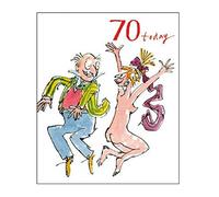Woodmansterne Quentin Blake Male 70th Birthday Card - Jumping for Joy