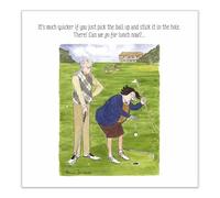 Woodmansterne Blank Card for Men - Amusing Golf Joke Design - Premium Greeting Card with Envelope - Suitable for Birthdays, Anniversaries & Other Occasions - Eco-Friendly & Recyclable