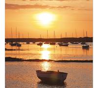 Woodmansterne Blank Greeting Card for Men or Women - Stunning Sunset at Brancaster Staithe Design - Premium Greeting Card with Envelope - Suitable for Birthdays & Other Occasions