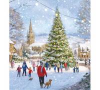 Woodmansterne Charity Christmas Cards - Pack of 5 Premium Christmas Greeting Cards with Envelopes - Festive Winter Scene - Supporting UK Charities