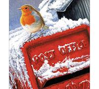 Woodmansterne Charity Christmas Cards - Robin Postman - Pack of 5 of 1 Design