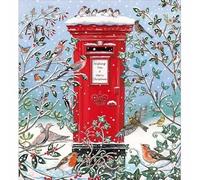 Woodmansterne Christmas Cards Postbox Letterbox Birds Pack of 5 - Charity Xmas