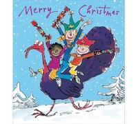 Woodmansterne Christmas Cards Quentin Blake Turkey Ride Pack of 5 - Charity Xmas