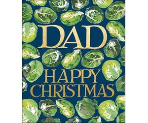 Woodmansterne Dad Christmas Card - Emma Bridgewater Brussels Sprouts Print with Foil Details - Eco-Friendly and Recyclable