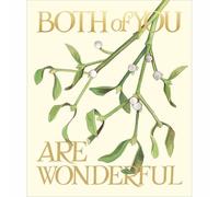 Woodmansterne Emma Bridgewater Both Of You Christmas Card Gold Foiled Mistletoe Xmas Greetings - Christmas Card Range Elegant Design, Heartfelt Wishes, For Couples, Eco-Friendly, Keepsake
