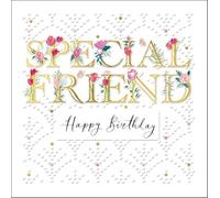 Woodmansterne Female Birthday Card (WDM-462405) - Special Friend, Flowers - Espoir Range - Foil & Embossed Finish