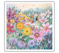 Woodmansterne Floral Birthday or All-Occasion Card - Wildflower Meadow Design - Blank Inside - For Women - Pretty Greeting Card