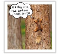 Woodmansterne Funny Birthday Card - RSPB Cute Squirrel Design - For Him or Her - Amusing All Occasion Greeting Card - Blank Inside