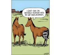 Woodmansterne Funny Get Well Card - Get Well Card with Zebra Hip Replacement Design - Eco-Friendly Get Well Card