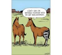 Woodmansterne Funny Get Well Card with Zebra Hip Replacement Design