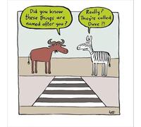Woodmansterne General Humour Male/Female Card - Zebra Crossing Named After You - Eco-Friendly and Recyclable