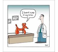 Woodmansterne General Open Funny Birthday/Blank Card for Men/Women - Balloon Dog at the Doctor's - Eco-Friendly & Recyclable