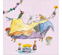 Woodmansterne Greeting Card - Female Birthday - Relaxing lady by Quentin Blake - For Her